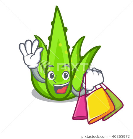 Shopping aloevera character cartoon style Shopping aloevera character cartoon style 40865972
