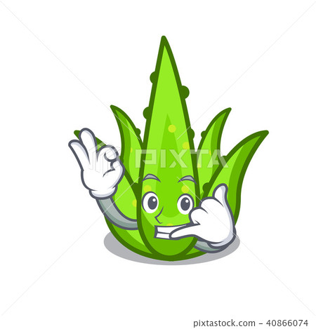 Call me aloevera mascot cartoon style Call me aloevera mascot cartoon style 40866074