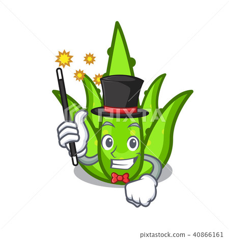 Magician aloevera mascot cartoon style Magician aloevera mascot cartoon style 40866161