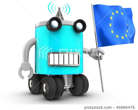 3d droid over white 40866478