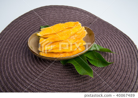 Dried Mango or Dried Mango slices on a background. 40867489