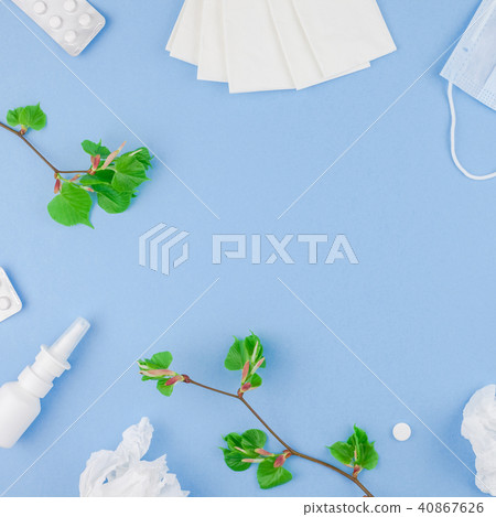 Concept of seasonal spring allergy Concept of seasonal spring allergy 40867626