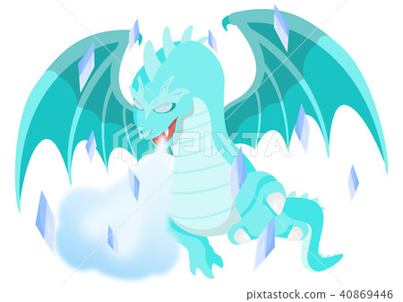 Rpg Series Ice Breathing Dragon Stock Illustration