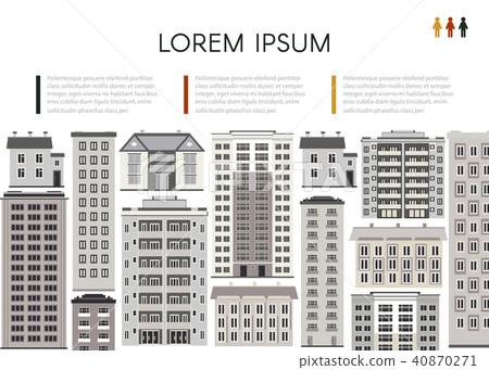 Vector cityscape poster city skyscraper building Vector cityscape poster city skyscraper building 40870271