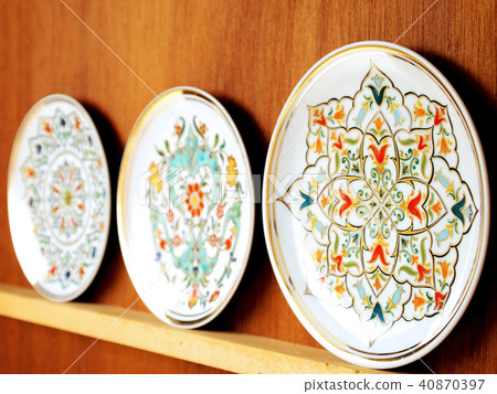 Turkish hand made painting dish 40870397