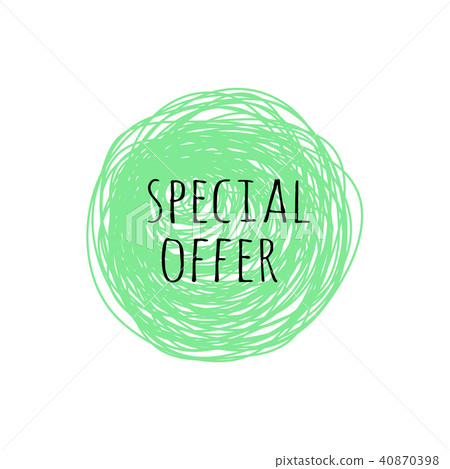 Vector special offer grunge doodle sketch 90s 40870398