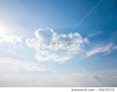 Blue sky with white clouds. Sunny day and Good weather in the morning. Blue sky with white clouds. Sunny day and Good weather in the morning. 40870570