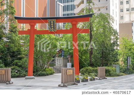 Nihonbashi, Torii of Fukutoku Shrine Nihonbashi, Torii of Fukutoku Shrine 40870617