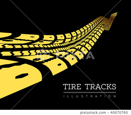 Tire tracks vector illustration 40870760