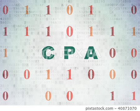 Business concept: CPA on Digital Data Paper...-插圖素材 [40871070] - PIXTA圖庫
