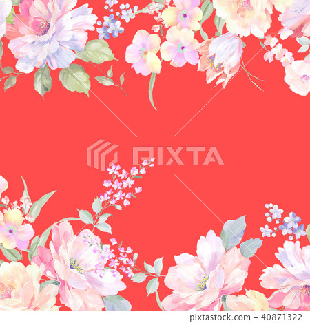 水彩玫瑰花採集 水彩玫瑰花採集 40871322