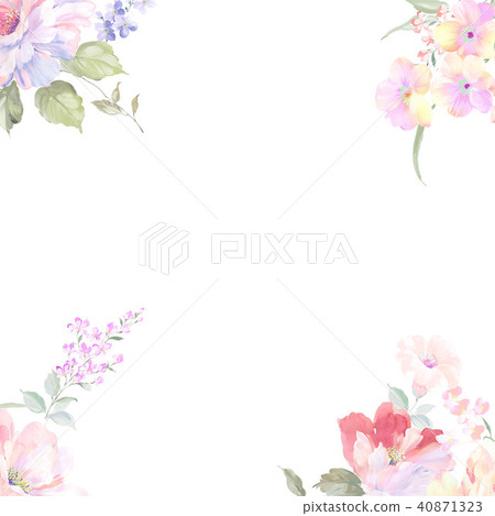水彩玫瑰花採集 水彩玫瑰花採集 40871323