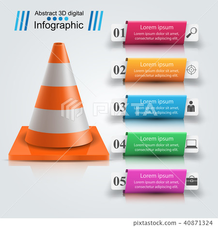 Repair road infographic design template and marketing icons. Repair road infographic design template and marketing icons. 40871324