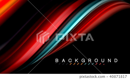 Fluid mixing colors, vector wave abstract background Fluid mixing colors, vector wave abstract background 40871817