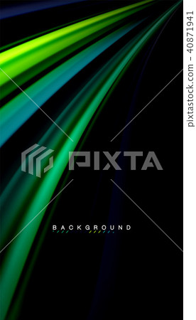 Fluid mixing colors, vector wave abstract background 40871941