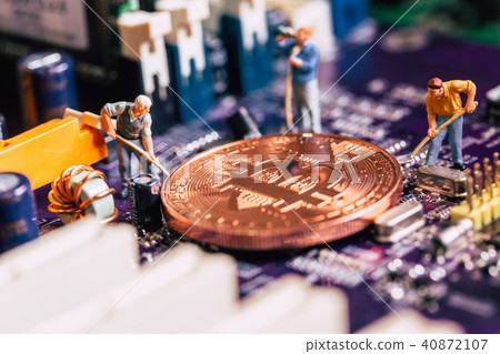 miniature worker dig gold bitcoin miner miniature worker dig gold bitcoin miner 40872107