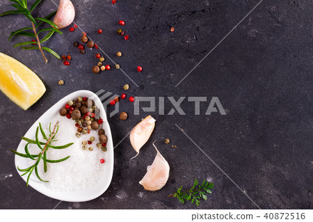 Food background with spices 40872516