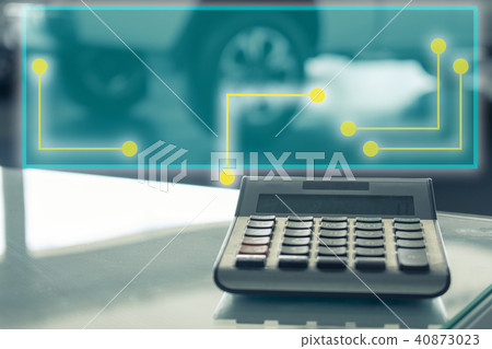 calculator on notepad business technology 40873023