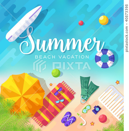 summer vecetion time background vector illustratio 40873398