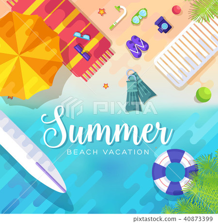 summer vecetion time background vector illustratio summer vecetion time background vector illustratio 40873399