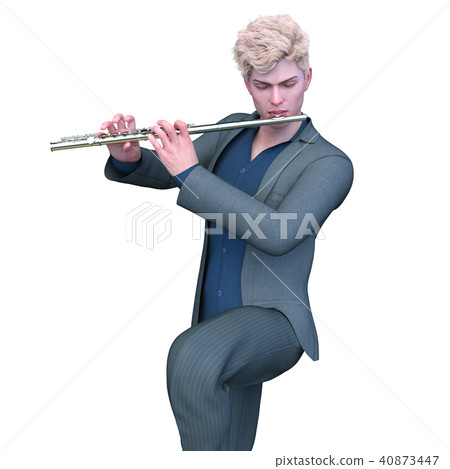 Flute player 40873447