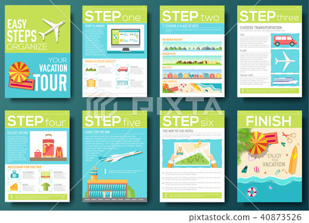 easy steps organize for your vacation tour flyer 40873526