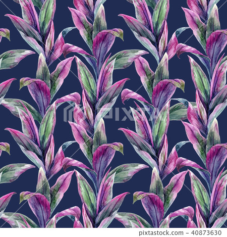 Tropical leaves vector pattern Tropical leaves vector pattern 40873630