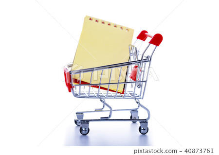 Shopping cart with a notebook 40873761