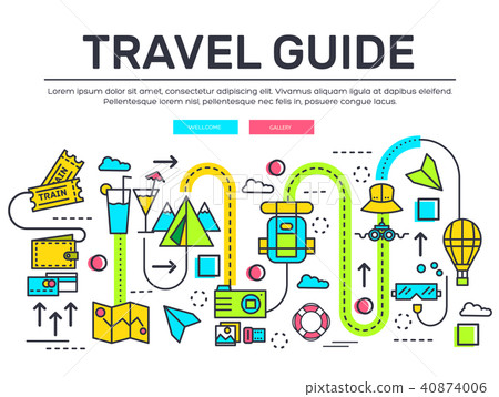 Travel infographic icons items design. Vacation  Travel infographic icons items design. Vacation  40874006