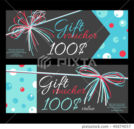 Collection of horizontal gift vouchers 40874057