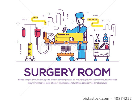 Doctors making surgery vector outline concept Doctors making surgery vector outline concept 40874232