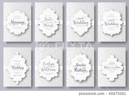 Set of wedding ornament concept. Art traditional 40875082