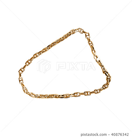Golden chain isolated on white background 40876342