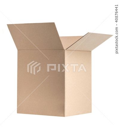Closed cardboard box taped up Closed cardboard box taped up 40876441