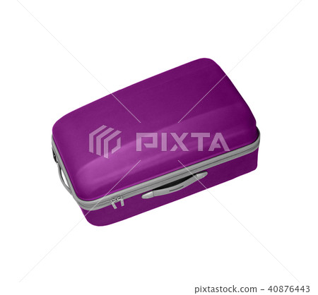 Violet suitcase isolated over a white background 40876443