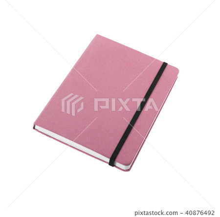 pink color cover note book isolated 40876492
