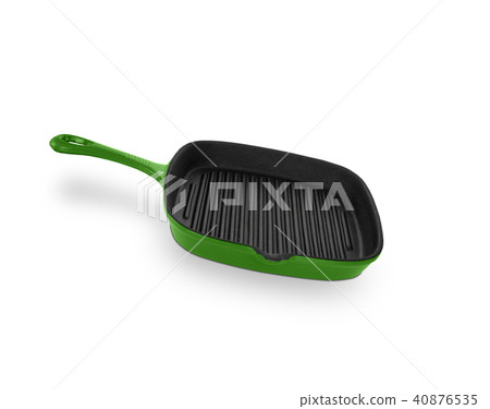 Square grill pan isolated on white background Square grill pan isolated on white background 40876535