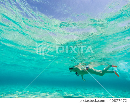 Girl under the water of the red sea. Girl under the water of the red sea. 40877472