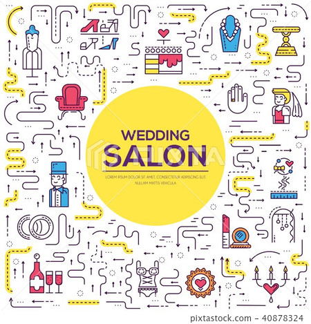line people choosing dress arranging the wedding 40878324