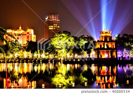 Hoan Kiem Lake on New Year's Eve Hoan Kiem Lake on New Year's Eve 40880534