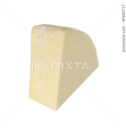 piece of cheese isolated on white 40880717