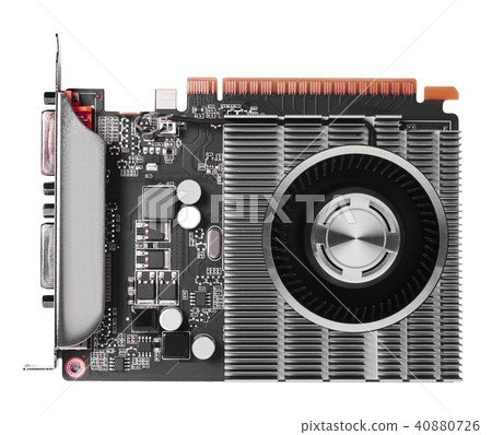 Computer videocard isolated on the white Computer videocard isolated on the white 40880726