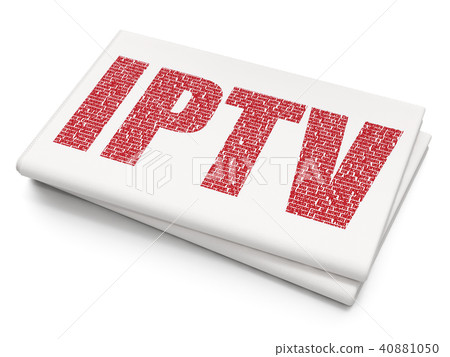 Web development concept: IPTV on Blank Newspaper background Web development concept: IPTV on Blank Newspaper background 40881050
