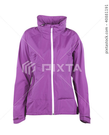 Purple winter jacket, isolated on white Purple winter jacket, isolated on white 40881191
