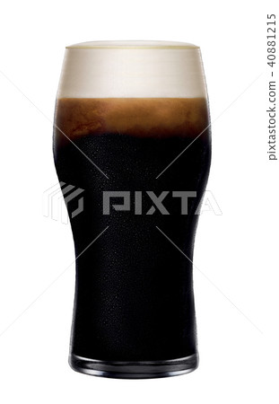 pint of dark beer isolated on white background pint of dark beer isolated on white background 40881215