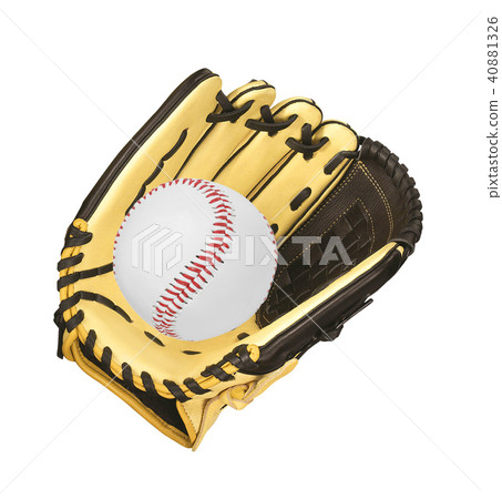 leather baseball glove isolated on white 40881326