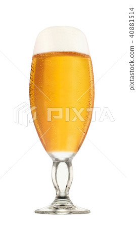 Glass of beer isolated on white 40881514