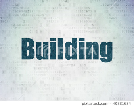 Construction concept: Building on Digital Data Paper background Construction concept: Building on Digital Data Paper background 40881684