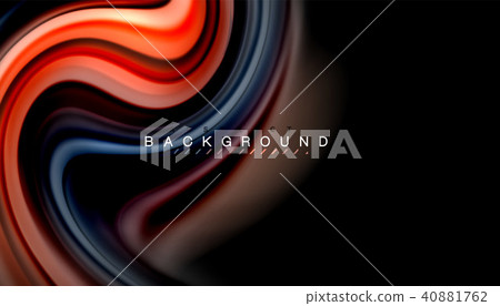 Abstract wave lines fluid rainbow style color stripes on black background Abstract wave lines fluid rainbow style color stripes on black background 40881762