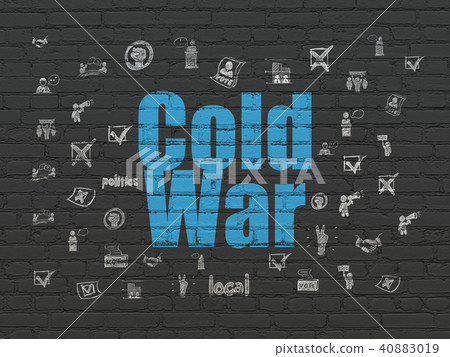 Political concept: Cold War on wall background 40883019